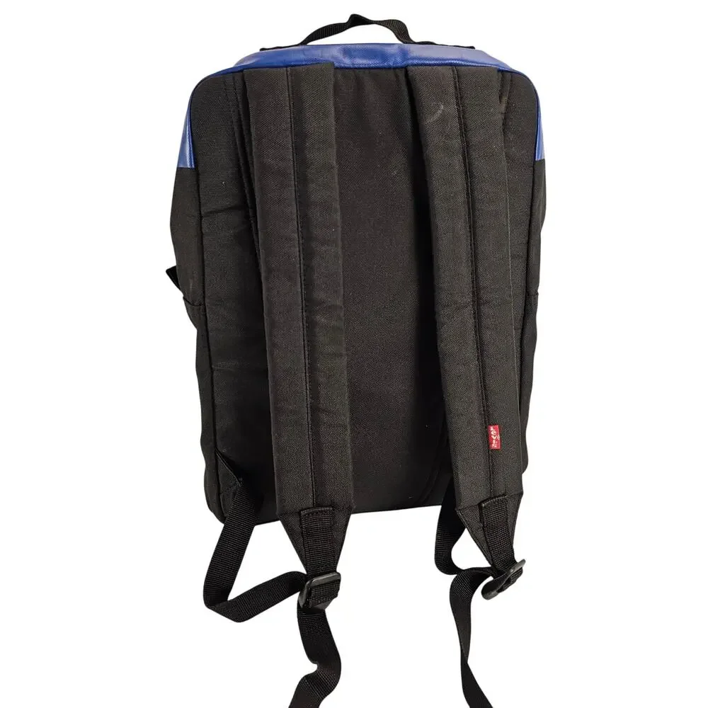 Levi’s Backpack Blue Black Polyester Laptop School Travel Bag 15” x 10